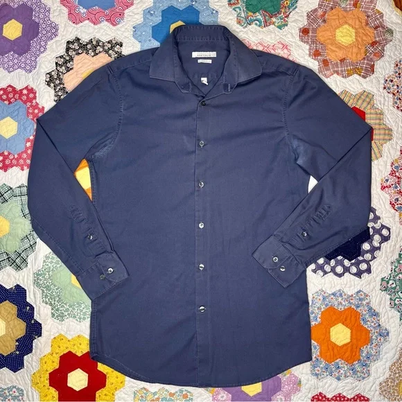 Perry Ellis | Shirts | Perry Ellis Portfolio Blue Slim Fit Buttonup |  Poshmark